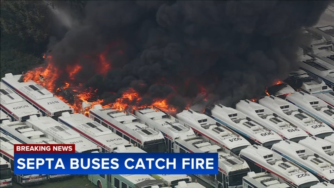 Fire that damaged multiple decommissioned SEPTA buses at Philadelphia storage yard now under control