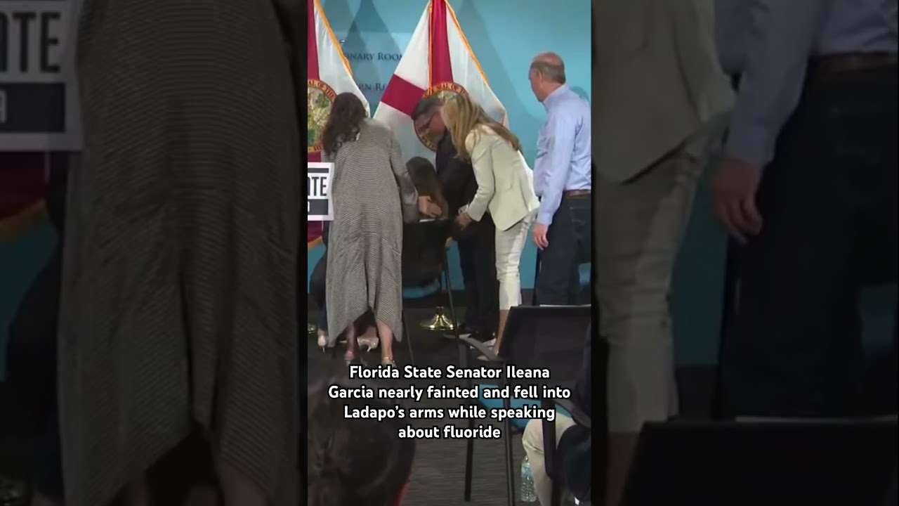 Florida State Senator Ileana Garcia nearly fainted while speaking about fluoride