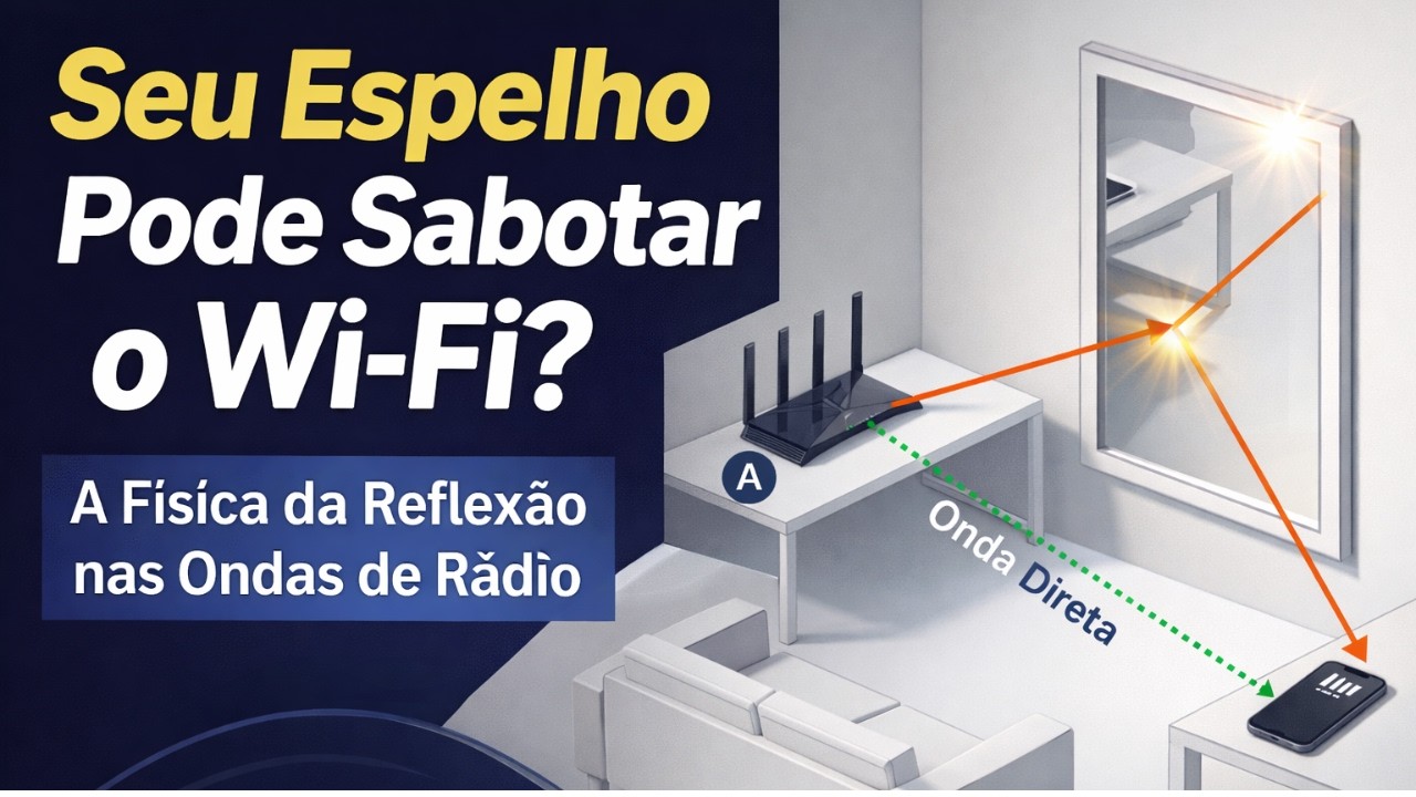 Seu Espelho Pode Sabotar o Wi-Fi? A Física da Reflexão nas Ondas de Rádio