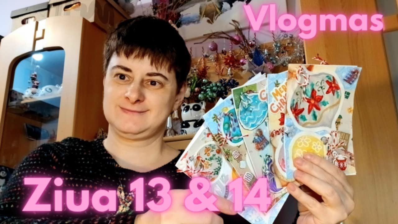 Vlogmas ziua 13 & 14 |  Colaje de iarna si tehnica servetelului