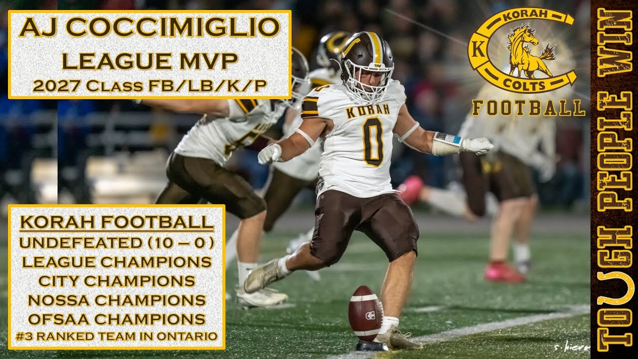 AJ Coccimiglio Kicking / Punting Highlights (2027 Class, Sault League MVP)