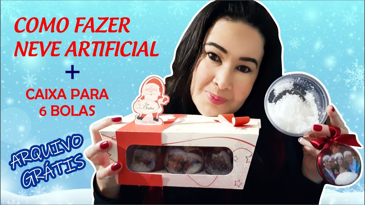 Natal | Como fazer neve artificial | Caixa para 6 bolas de natal | Arquivo grátis #23