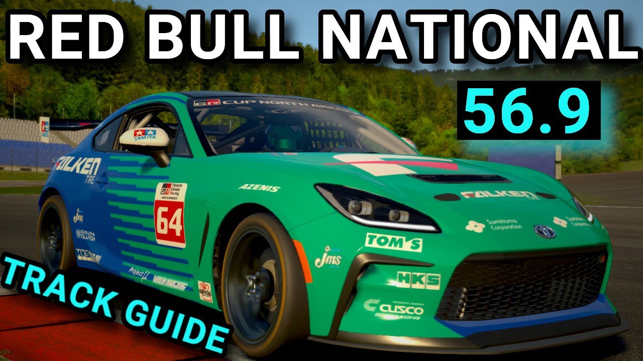 Руководство по трассе Red Bull - National ОБНОВЛЕНО Toyota GR86 Fixed iRacing