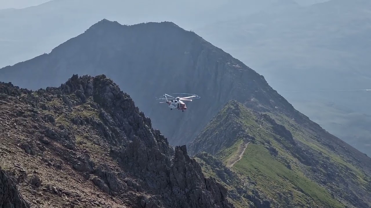 Accident near Crib Goch, rescue operation part 1, 11.05.2024