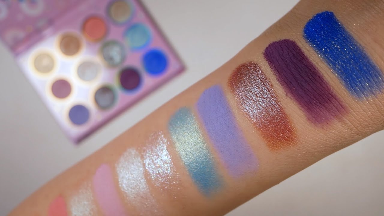 ColouPop Pretty Guardians Sailor Moon for Love & Justice Palette Finger & Brush Swatches