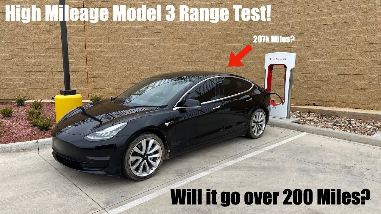 HIGH MILEAGE Tesla Model 3 RANGE TEST | Will it go 200 Miles?