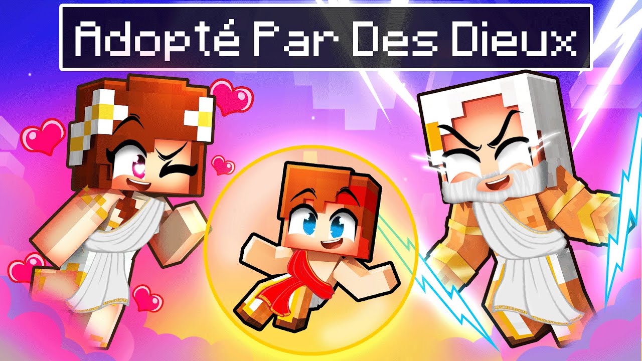 Adopté par une Famille de DIEUX sur Minecraft !