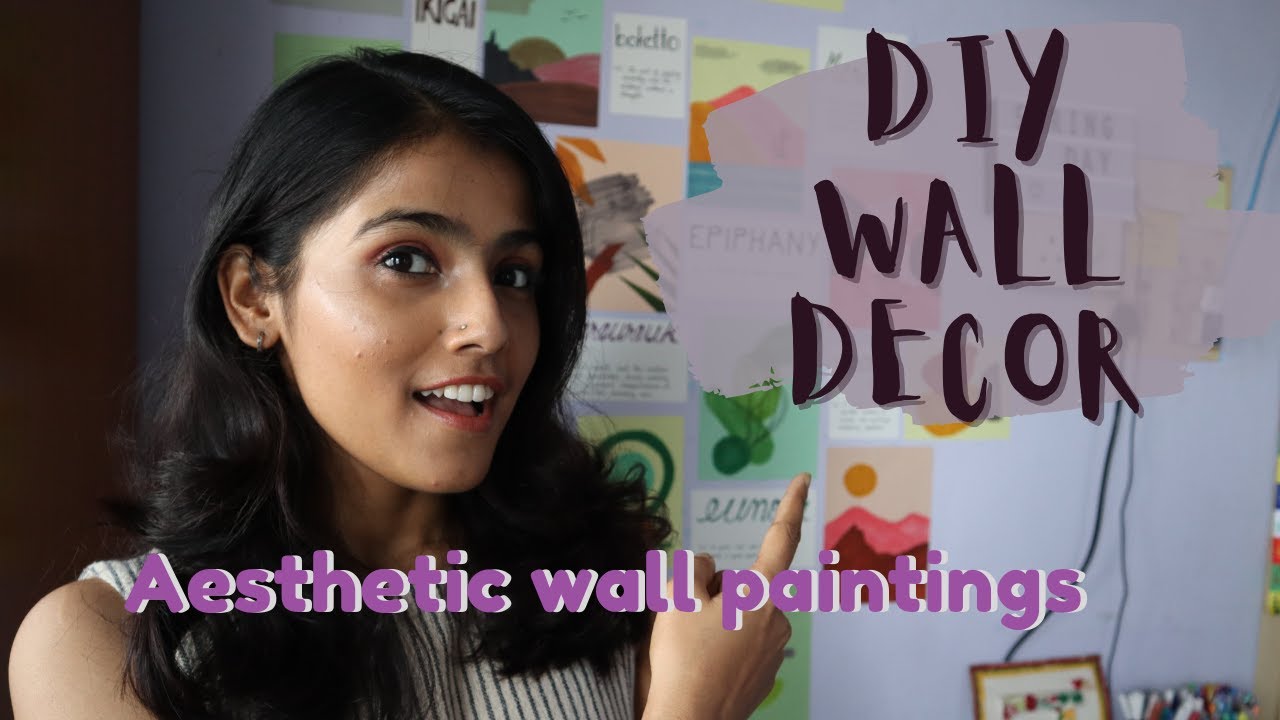 DIY WALL DECOR | Aesthetic Wall Paintings | Jukta Das