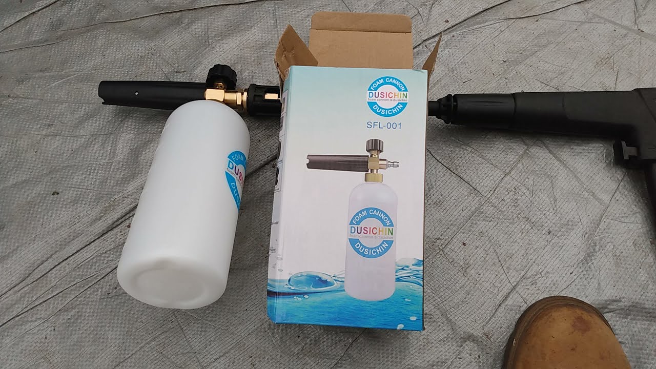 dusichin sunjoe foam Cannon from Amazon easy hook up