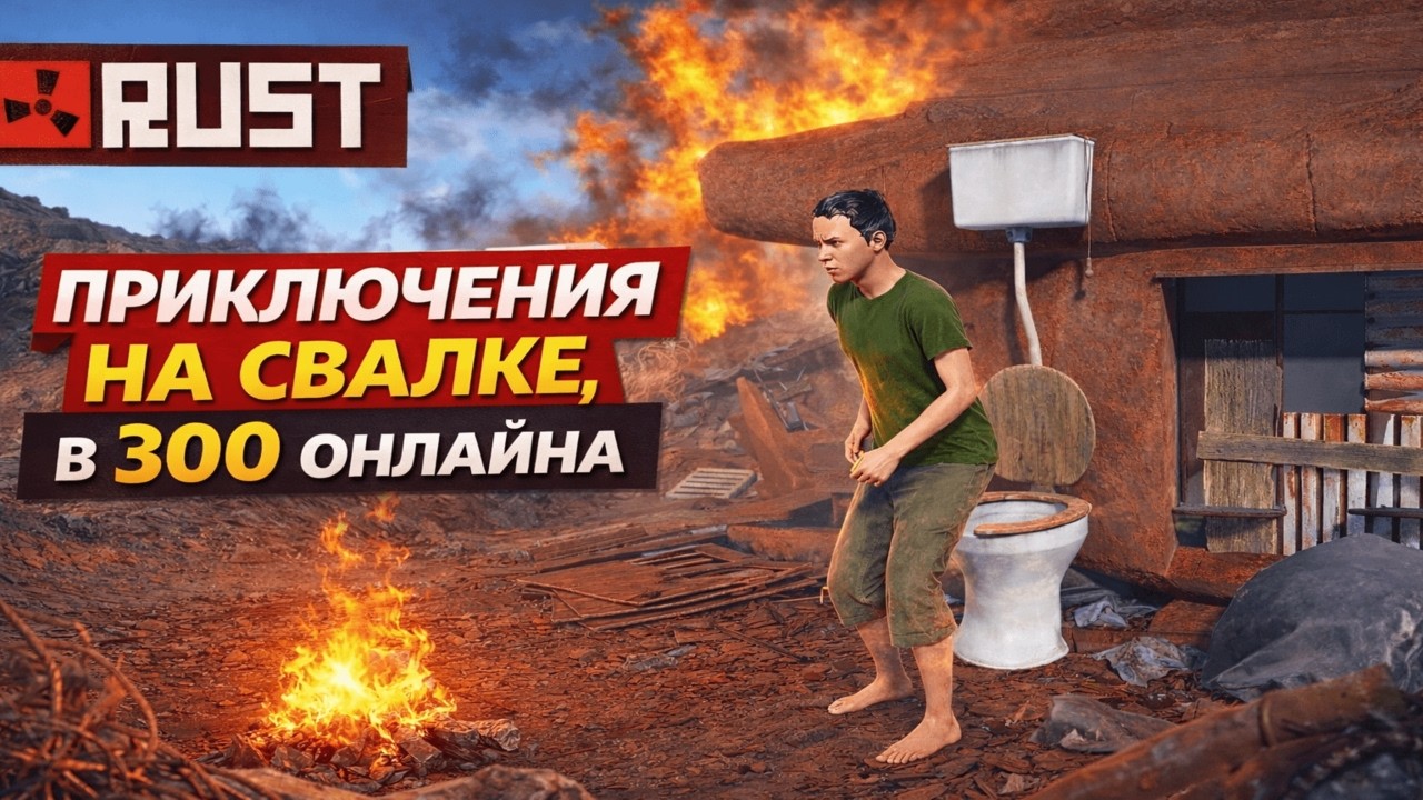 ПРИКЛЮЧЕНИЯ НА СВАЛКЕ, в 300 онлайна. RUST
