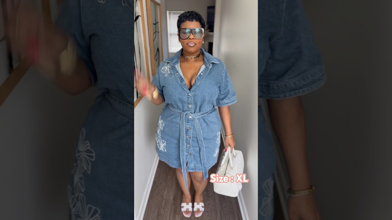 Джинсовое платье больших размеров в Walmart #джинсы #ootd #модадлябольшихразмеров #модадляпышныхф...