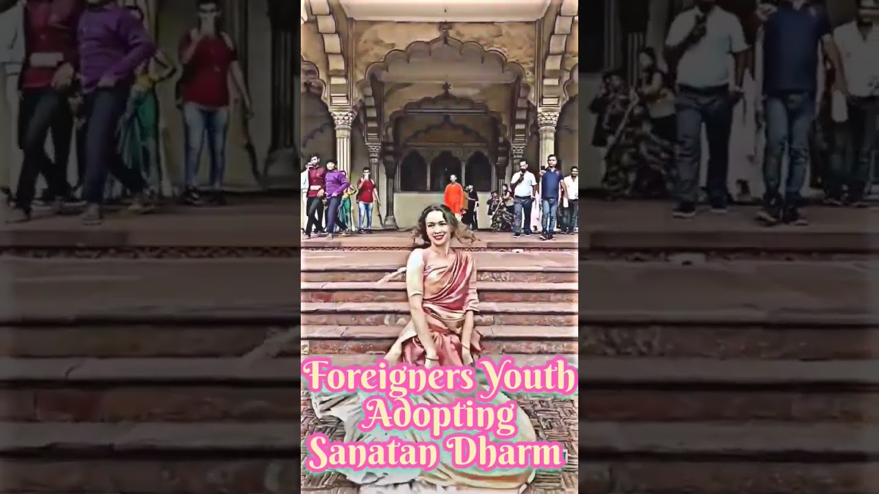 Indian youth Vs Foreigner youth 🥰who is following sanatan dharma #ytshorts #ytfeed #hindu