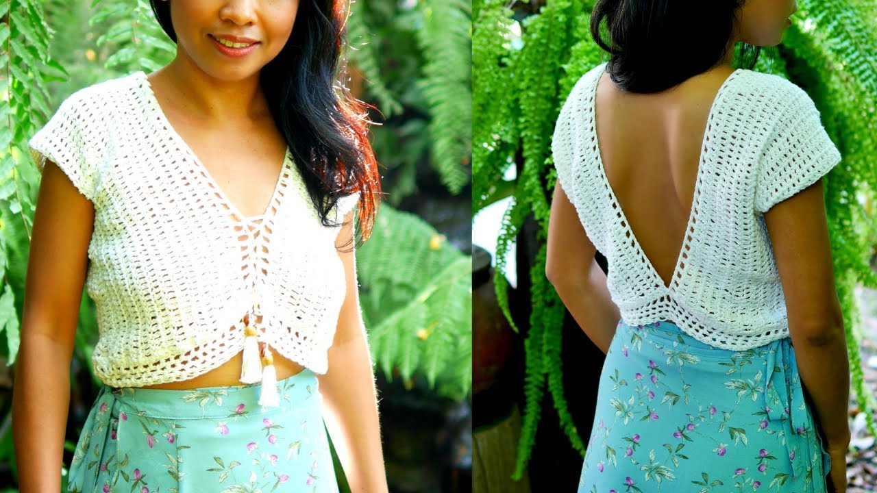 Crochet deep v boho top for beginners| Boho dream crop top