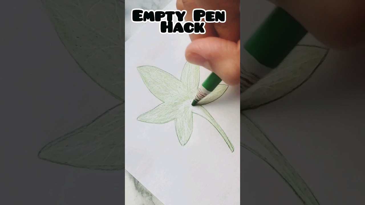 Amazing Empty Pen Hack | @ArtForAllbySaumya #art #hacks #drawing