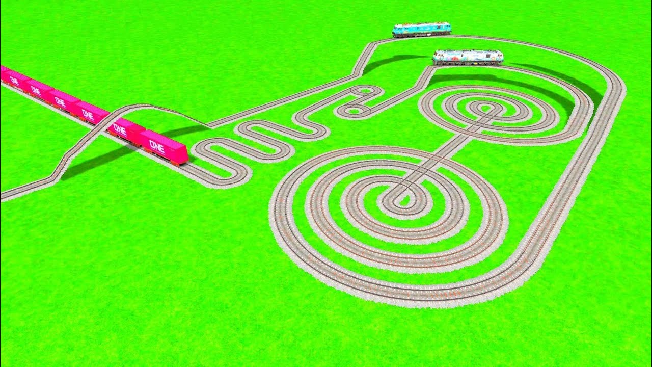 💝 MOST DANGEROUS TRAIN CROSSING CAREFULLY UTRUN CURVED RISKY BUMPY 360&deg;DIGREE 💖ROUND RAILWORK BEANG 