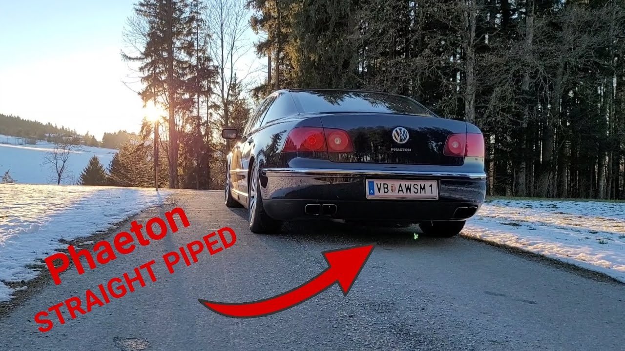 LOUDEST🔊 VW Phaeton 3.2 V6 - Costum Exhaust - Straight Pipe Sound