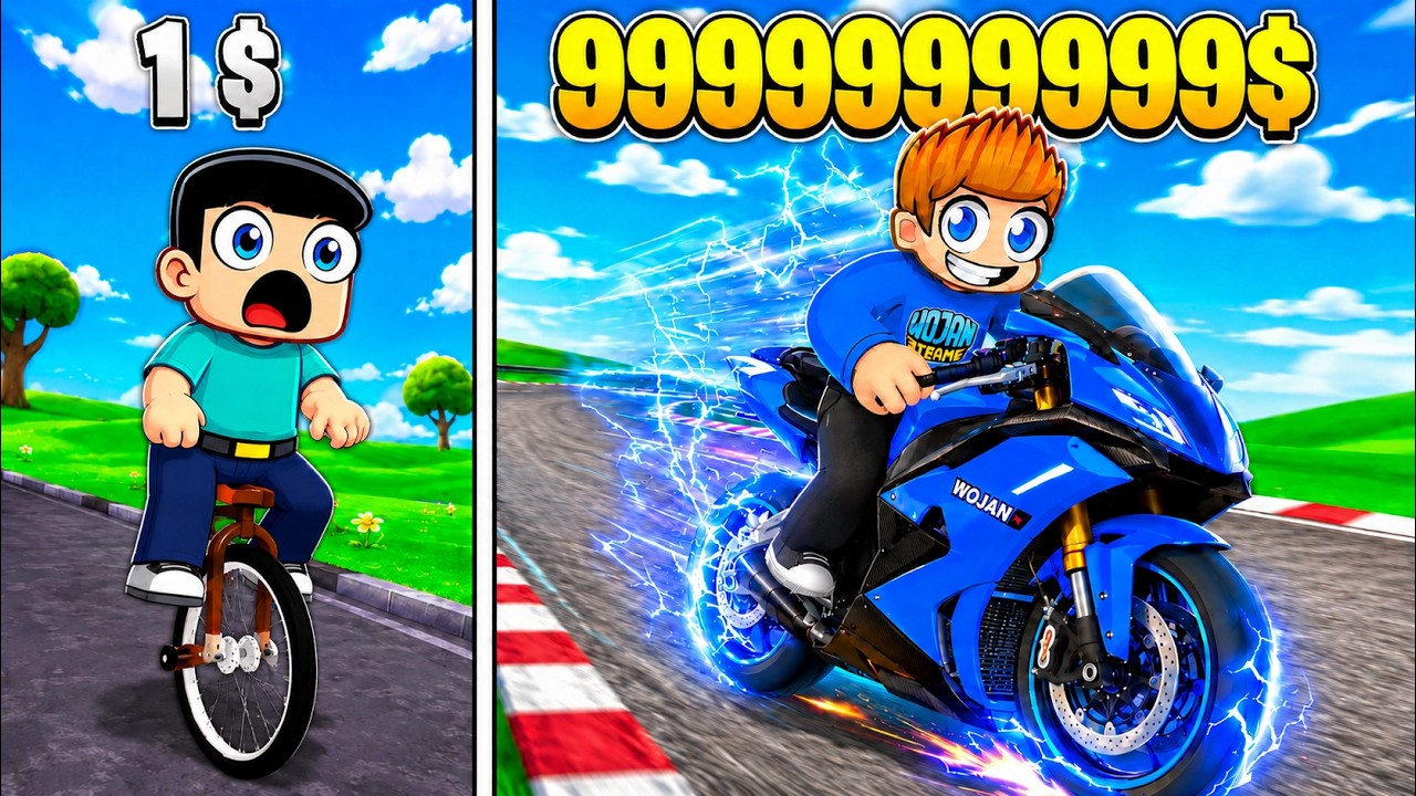 MOTOR ZA 1$ vs 9,999,999$ w Roblox!
