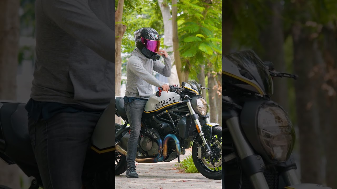 Ducati Monster 821 Akrapovic Full System Exhaust. #l&ecirc;giahuy