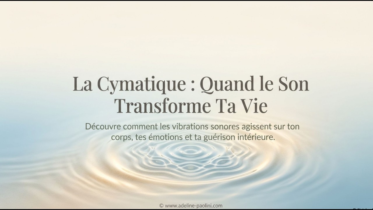 La Cymatique : Quand le Son Guérit Ton Corps et Tes Émotions