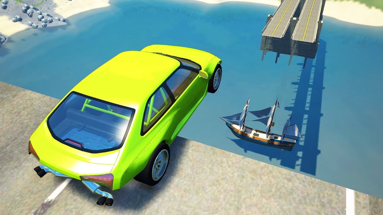 Open Bridge Jumping #6 - BeamNG.drive