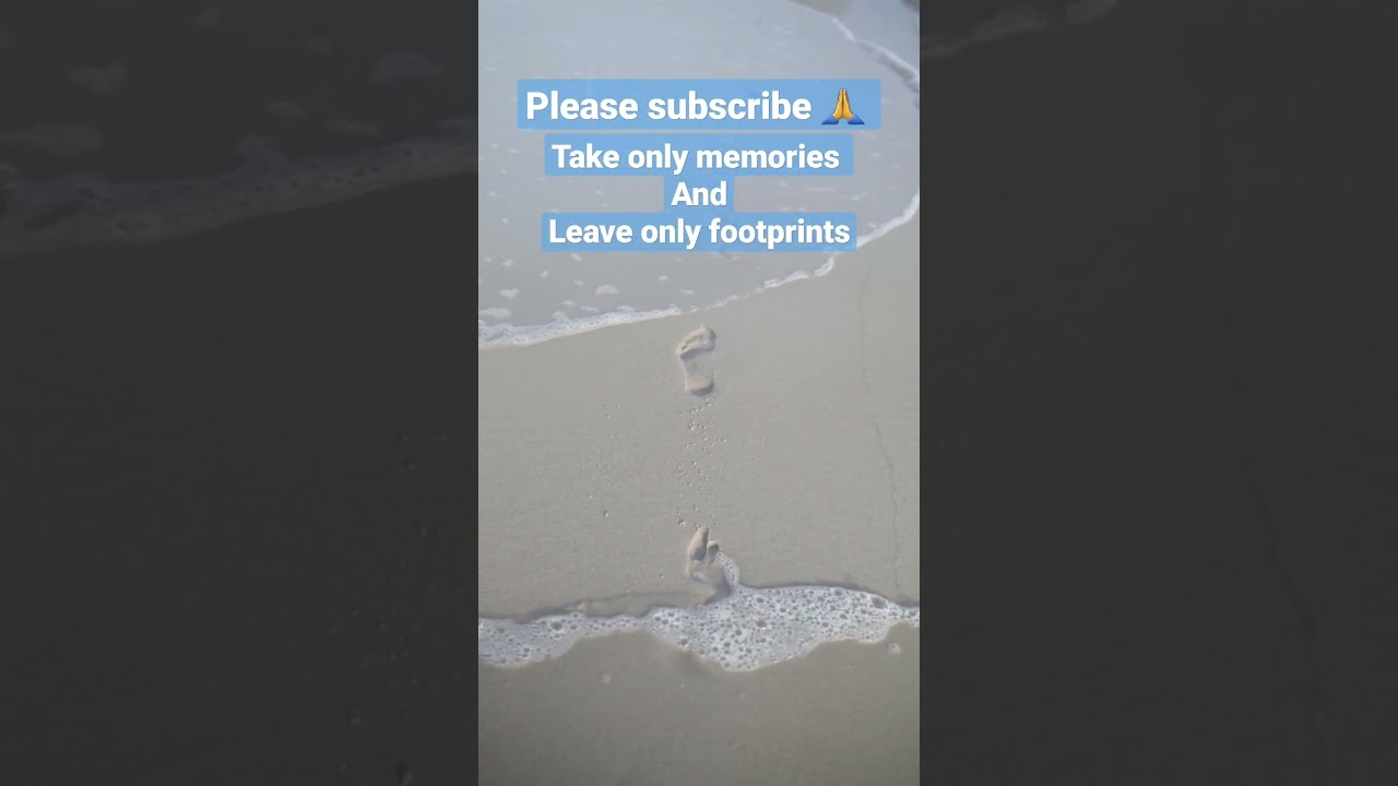 beautiful beach and footprints in the sand #shorts #beach #footprints