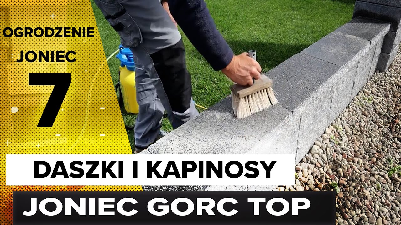 Budowa Ogrodzenia Joniec część 7  Kapinosy zalewanie betonem montaż daszków