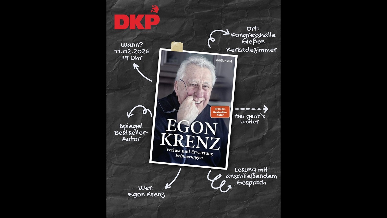 &bdquo;Verlust und Erwartung&ldquo; &ndash; Lesung und Gespr&auml;ch mit Egon Krenz