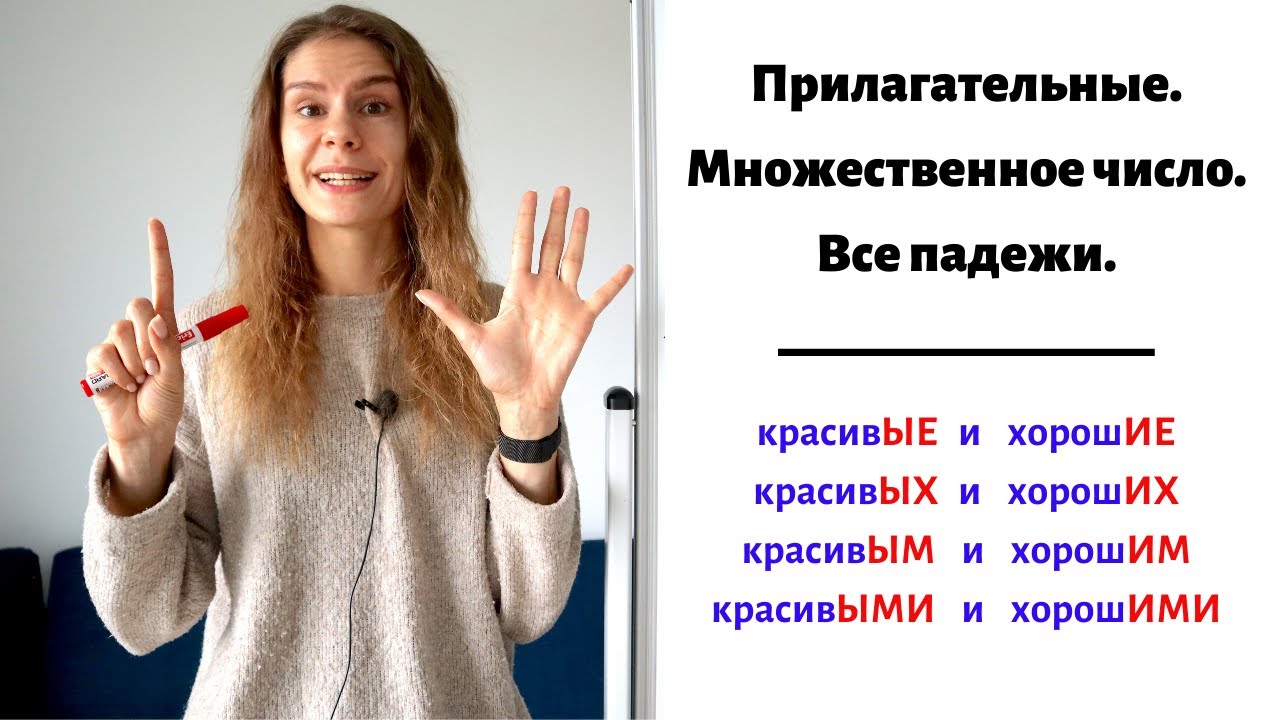 Склонение прилагательных во множественном числе || Прилагательные. Падежи