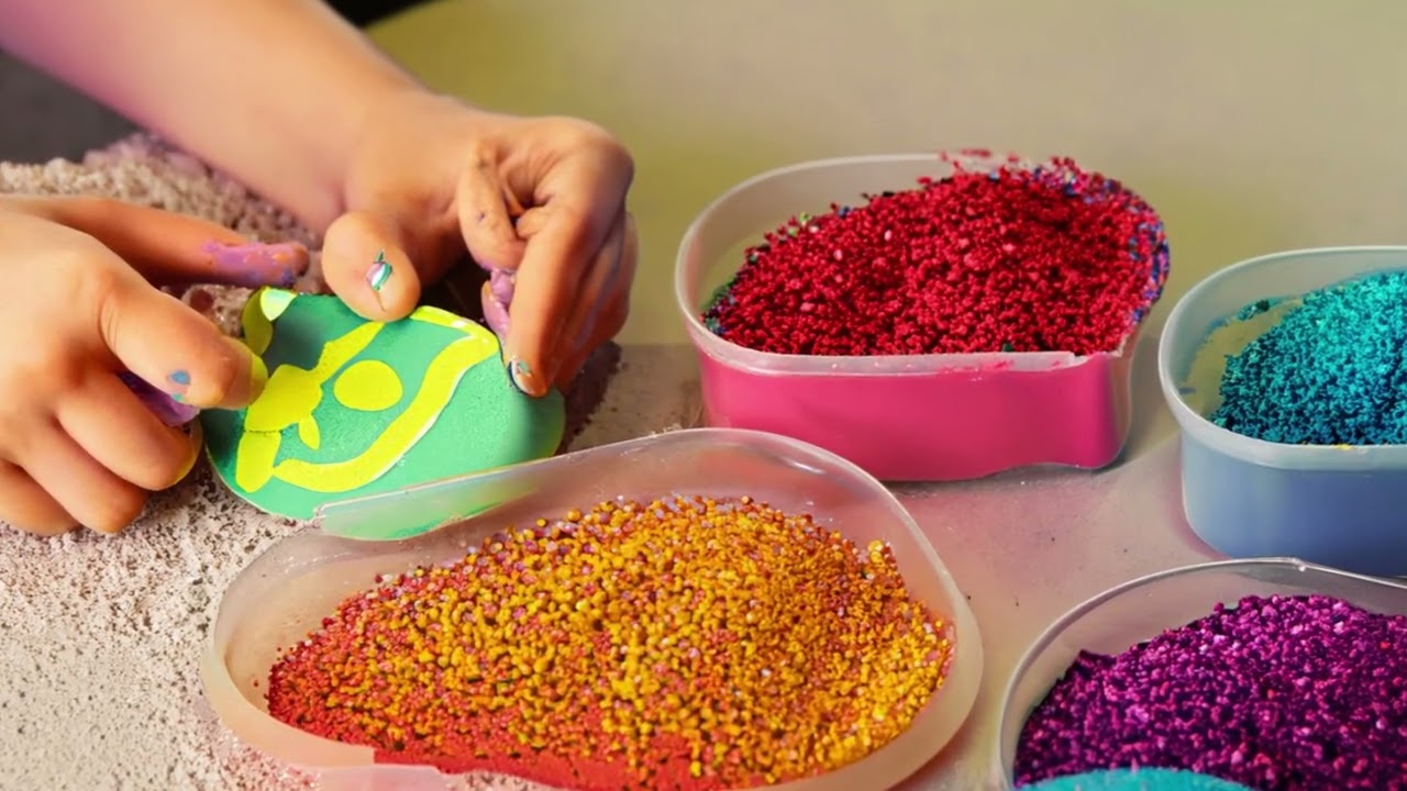 COMO FAZER ARTESANATO COM AREIA COLORIDA