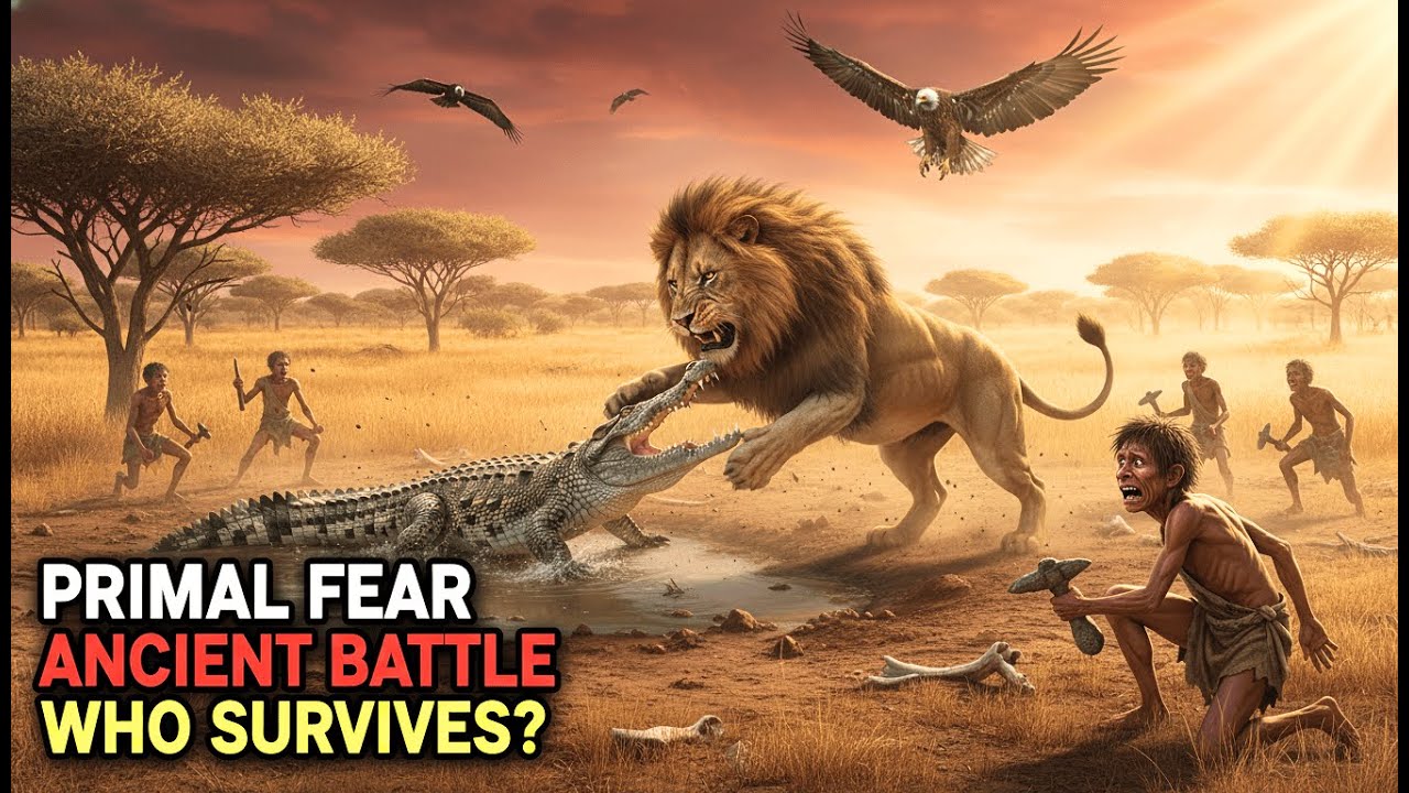 2 Million Years Ago - The Brutal Survival of Homo Habilis Against Prehistoric Predators #Prehistoric