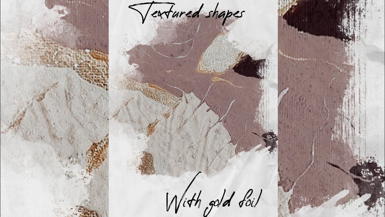Organic abstract shapes wall art with gold foil, how to tutorial @ReihanTrandafir