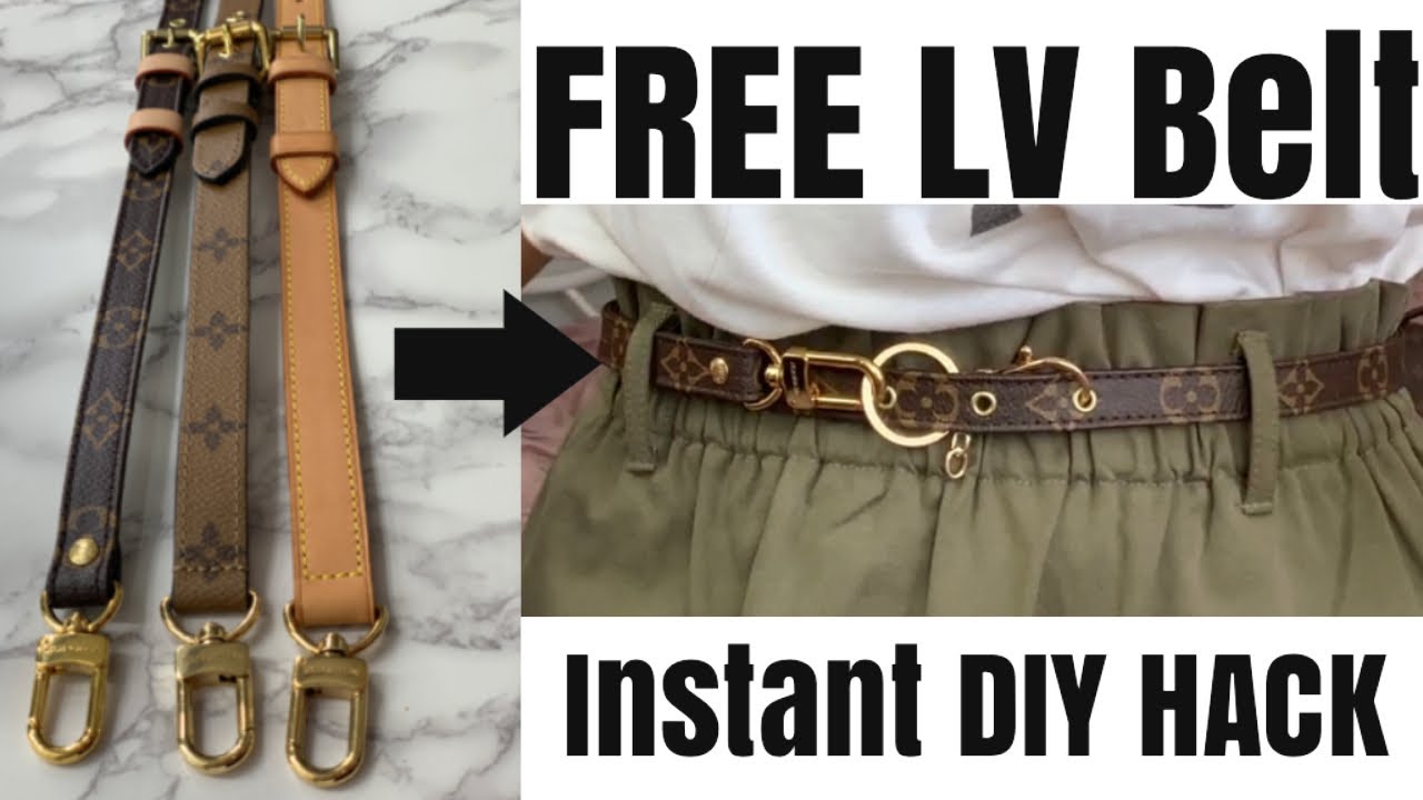 Instant DIY Louis Vuitton Belt Hack - How to Convert Your LV Monogram Shoulder Strap Into a Belt