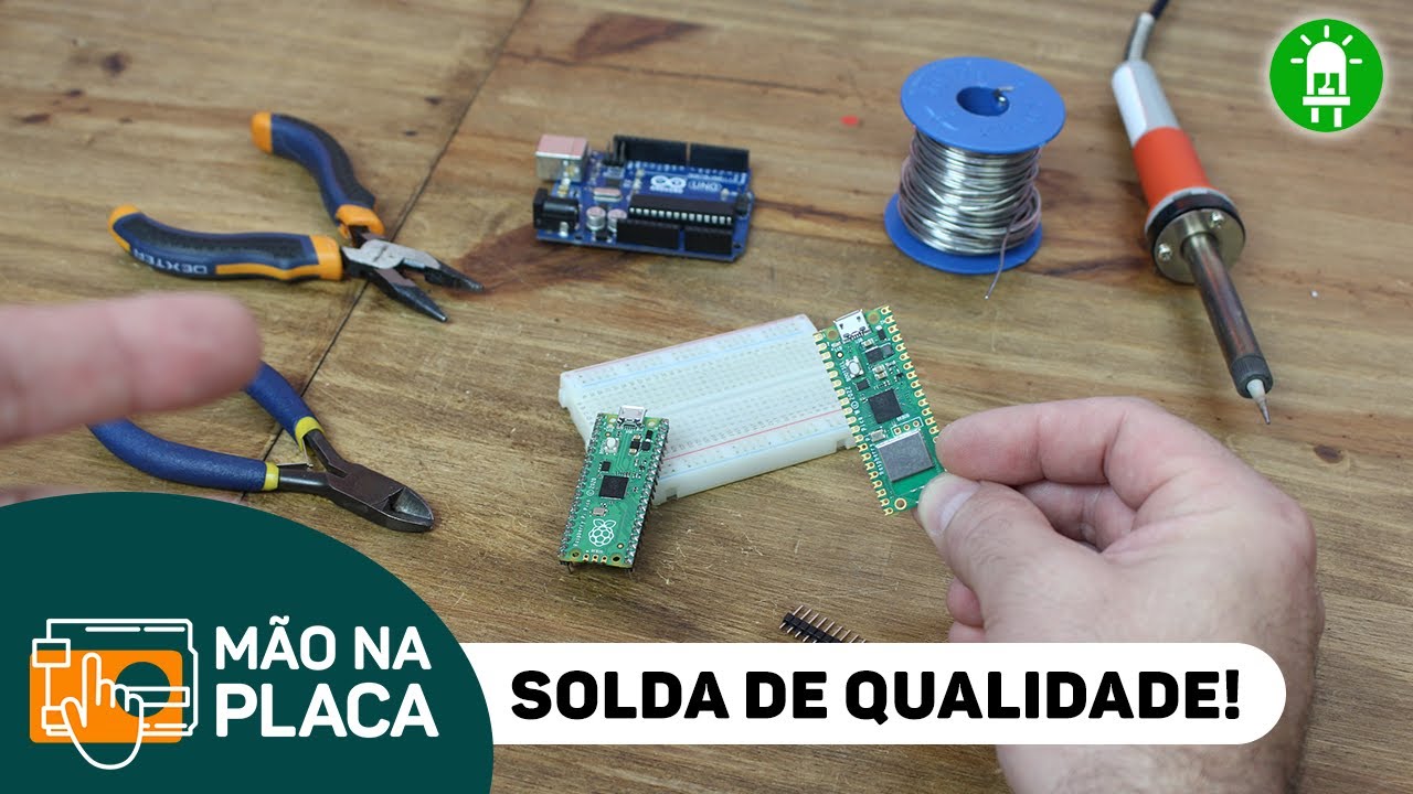 Como SOLDAR os Terminais do Novo Raspberry Pi Pico? #MãoNaPlaca