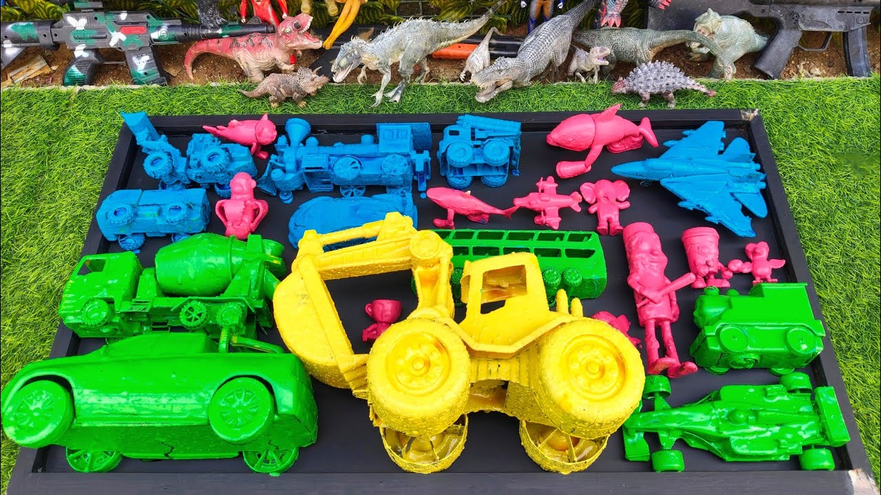 ITALIAN BRAINROT ANOMALI; Membersihkan mainan mobil kotor berlumpur warna warni