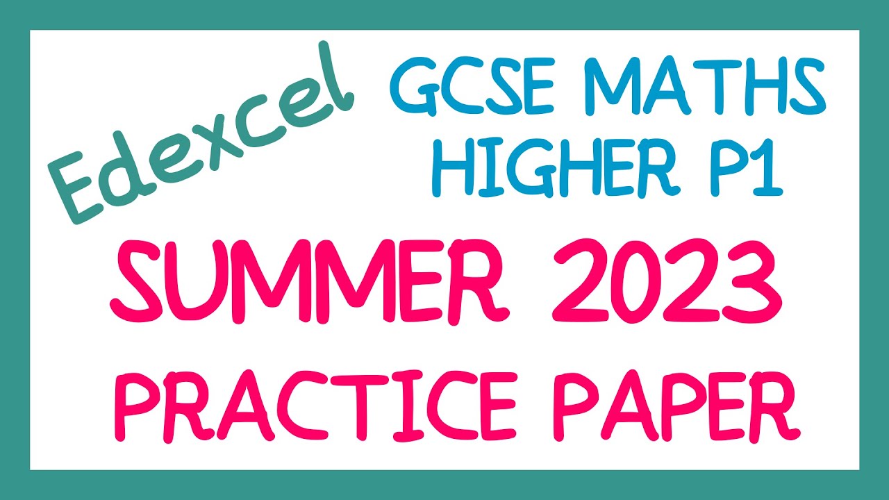 [EDEXCEL GCSE Maths] - Practice Paper 1H