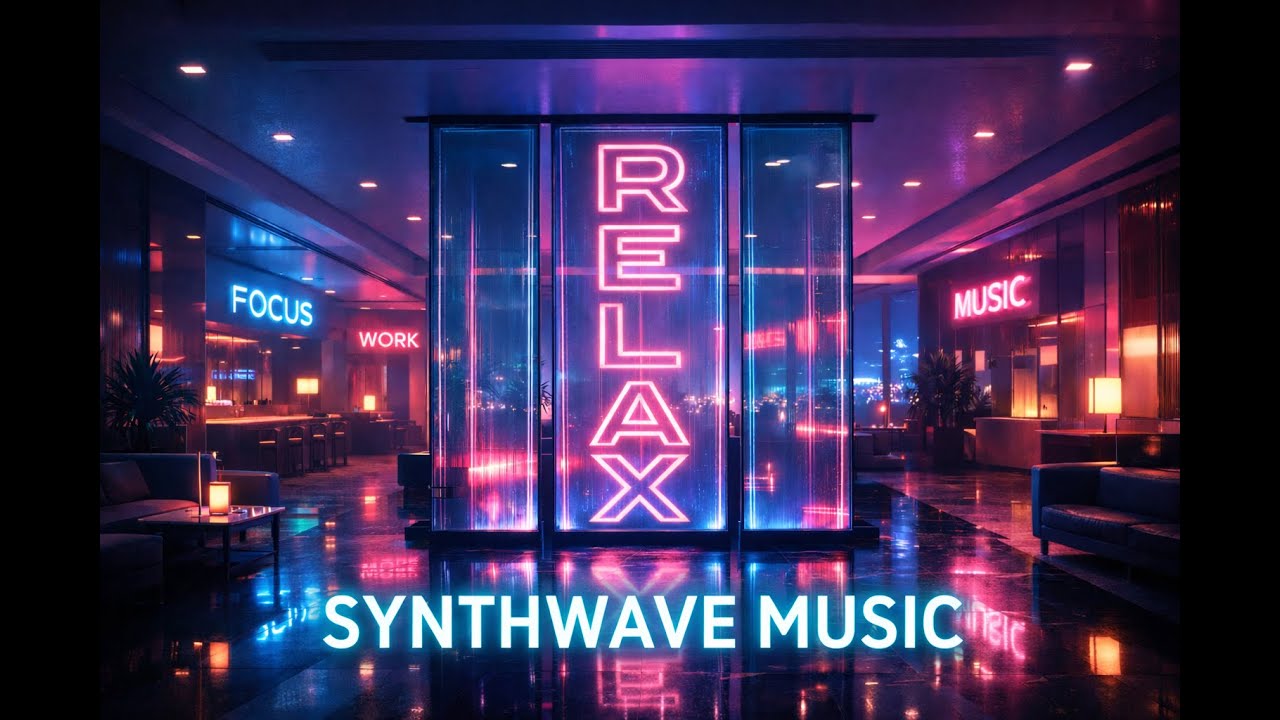 Synthwave Night Lounge 🌙 Relaxation and Focus Music