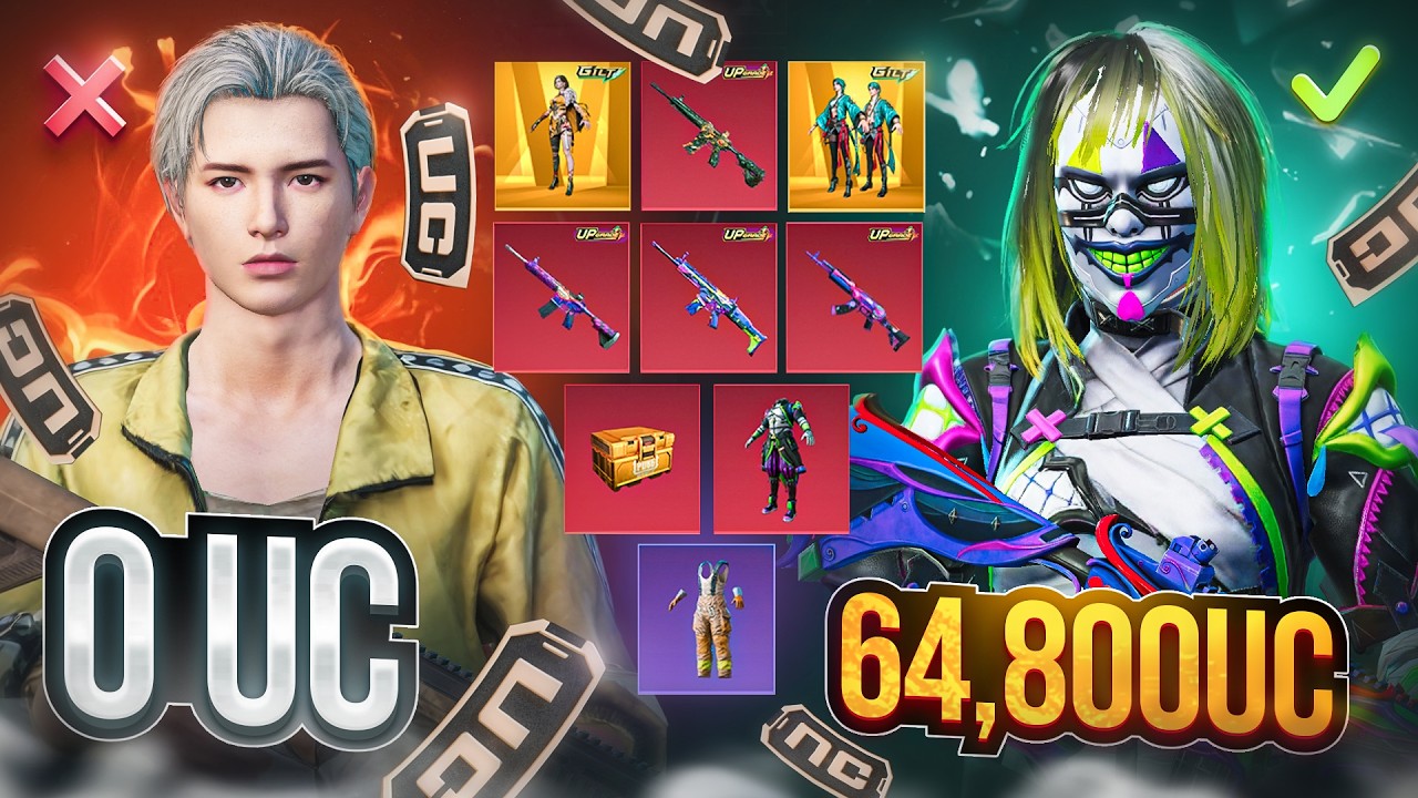 😱YANGI AKKAUNTNI 64,800 UC KUCHAYTIRDIM - OBUNACHIM SHOKDA 🥵 PUBG MOBILE!