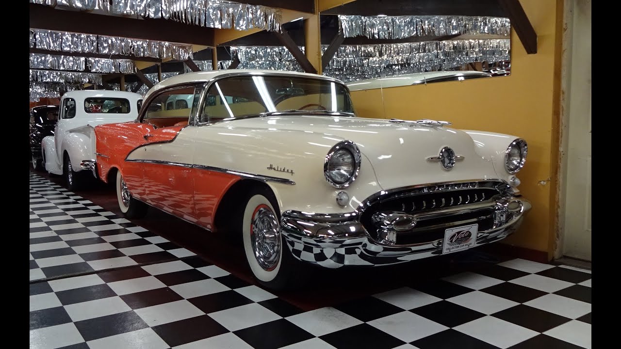 1955 Oldsmobile Olds 98 Holiday 2 Door Hardtop @ Volo Auto Museum on My Car Story with Lou Costabile