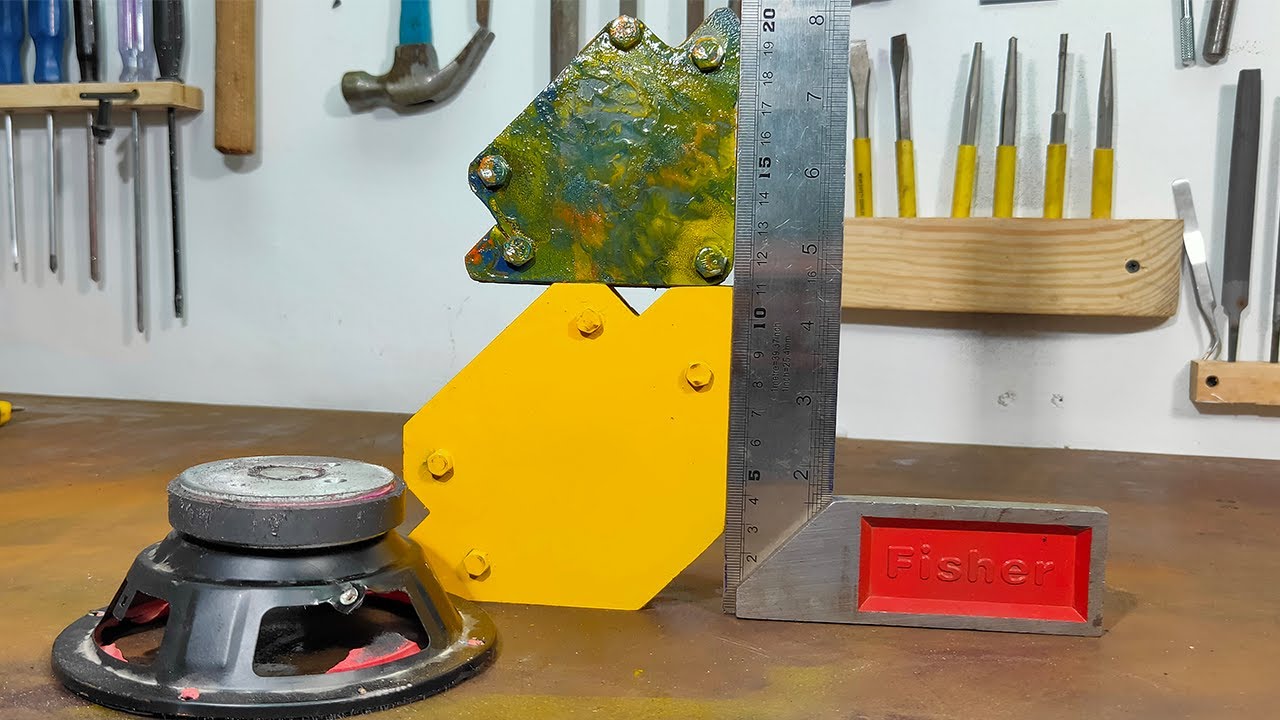 How To Make A Magnetic Square ||MAKE A MAGNETIC ANGLE FIXTURE FOR WELDING زاوية لحام مغناطيس