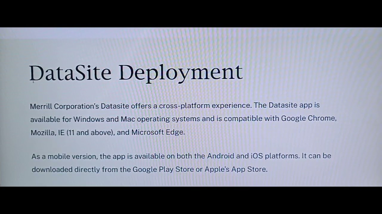 Merrill datasite software pricing information in virtual data room