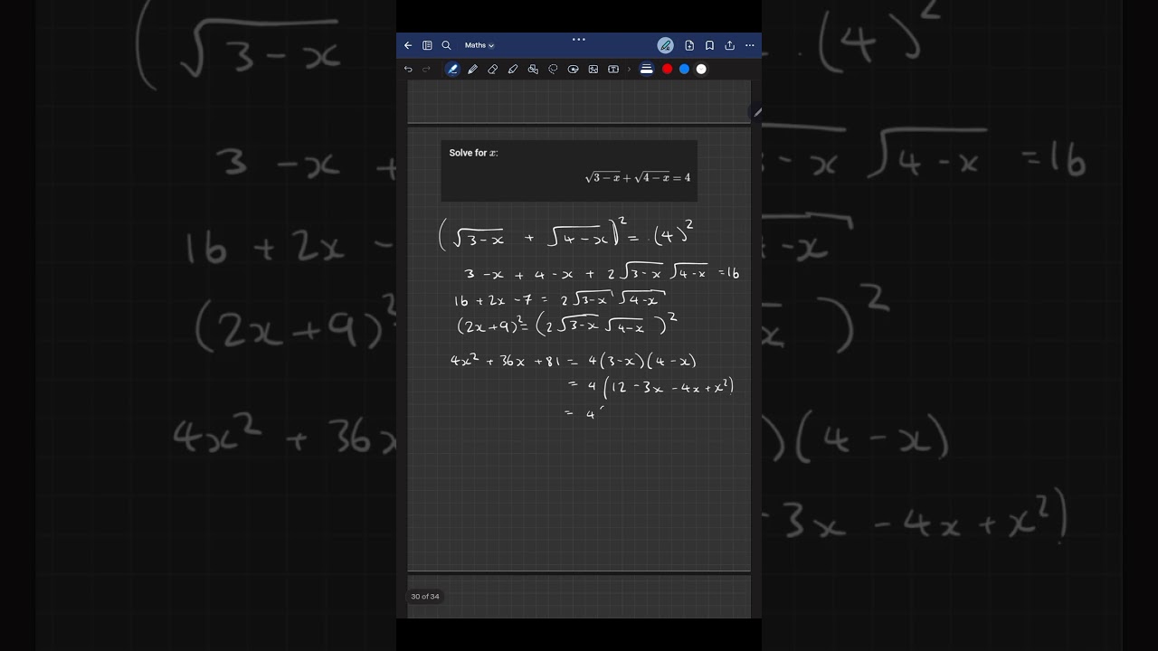 Solve for x! #maths #exam #tutorial #education