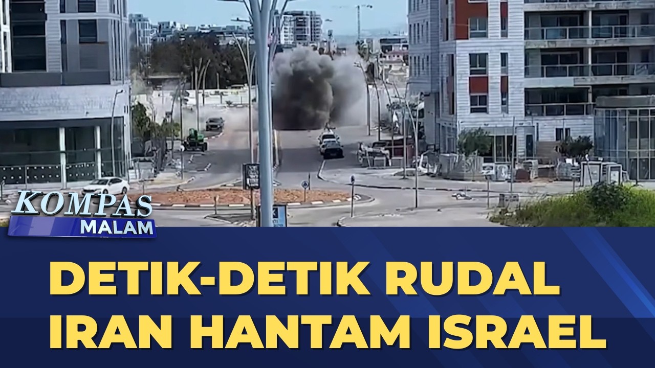 Rekaman Detik-Detik Rudal Iran Hantam Kota Or Yehuda Israel | KOMPAS MALAM