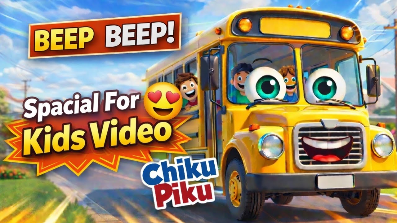 Wheels on the Bus 🚌 | Nursery Rhymes for Kids | Chiku Piku Cartoon
