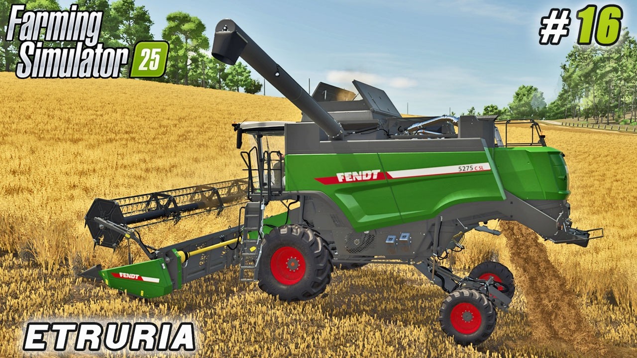 Новый комбайн покоряет склоны: уборка овса и тюкование соломы | Farming Simulator 25 | Ферма Этру...