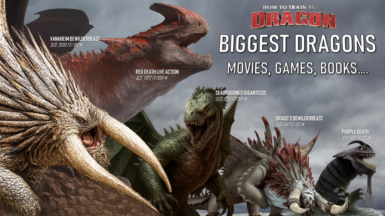 Крупнейшие образцы драконов в мире HTTYD