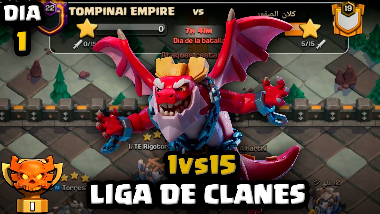 ARRASANDO con DUQUE DRAGON en LIGA DE CLANES 1vs15🔥