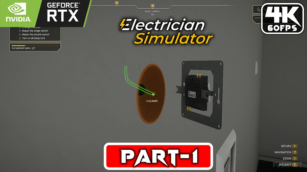 Electrician Simulator - Electrician Certificate #1 Light Job Gameplay Walkthrough [4K 60FPS]