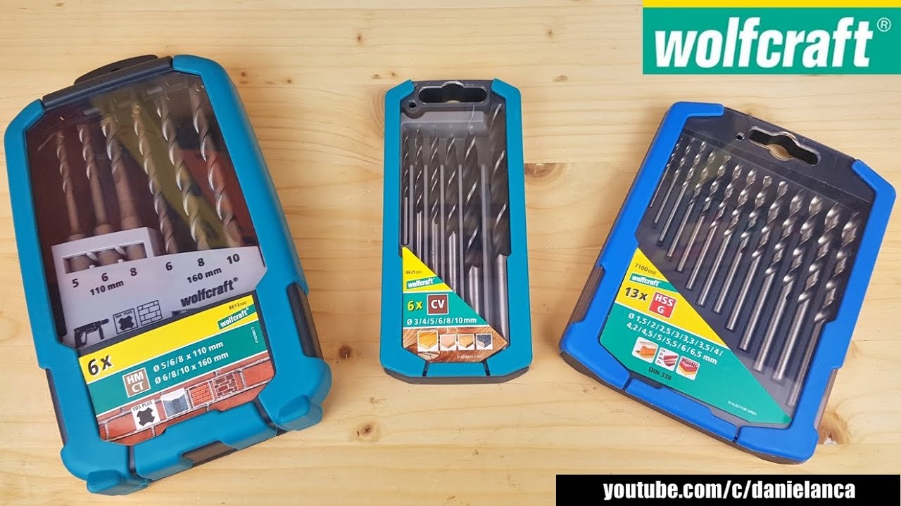 Burghie wolfcraft lemn, beton, metal, perfecte pentru gospodarie si mici proiecte