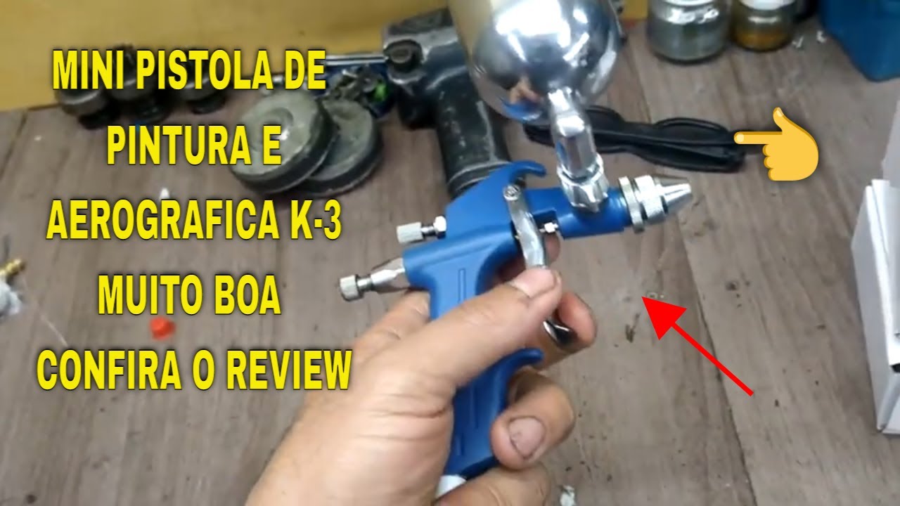 PISTOLA K-3 AEROGRAFIA VALE A PENA COMPRAR? CONFIRA O REVIEW DA PISTOLA DE PINTURA POR GRAVIDADE
