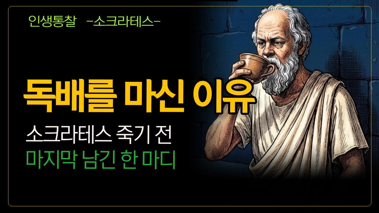 독배를 마신이유ㅣ 남은인생 후회없이 사는법 ㅣ 죽음앞에 당당했던 소크라테스 ㅣ 인생 마지막 지혜 ㅣ ㅣ 죽음으로 완성한 철학 ㅣ 남은삶의 지혜 ㅣ